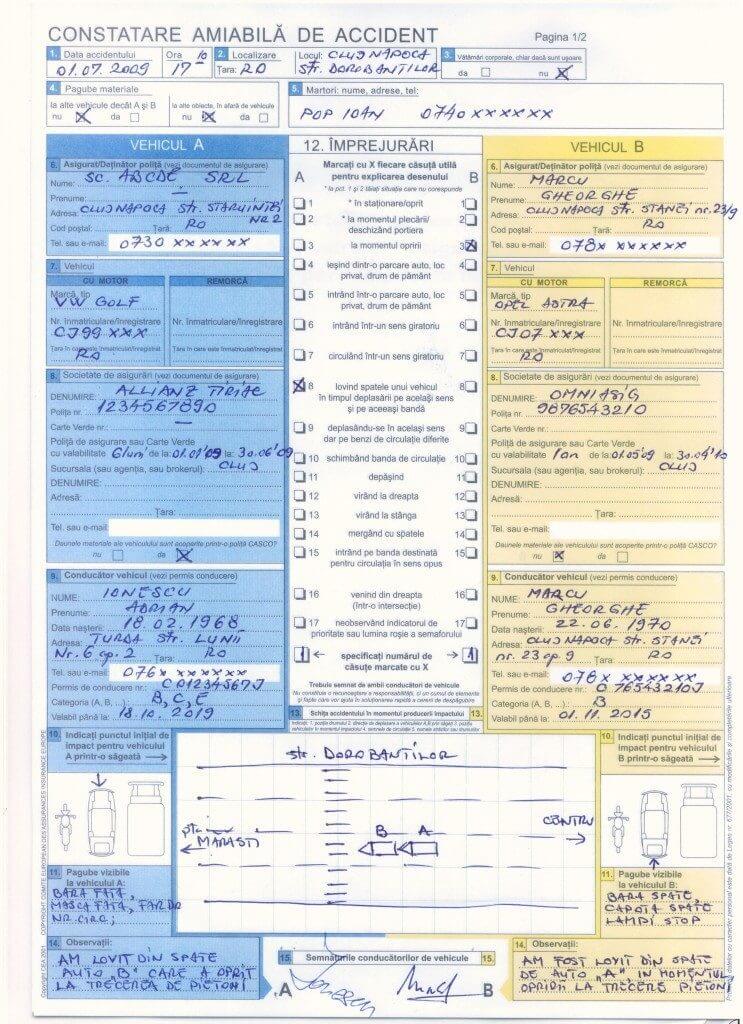 cum se completeaza amiabila model